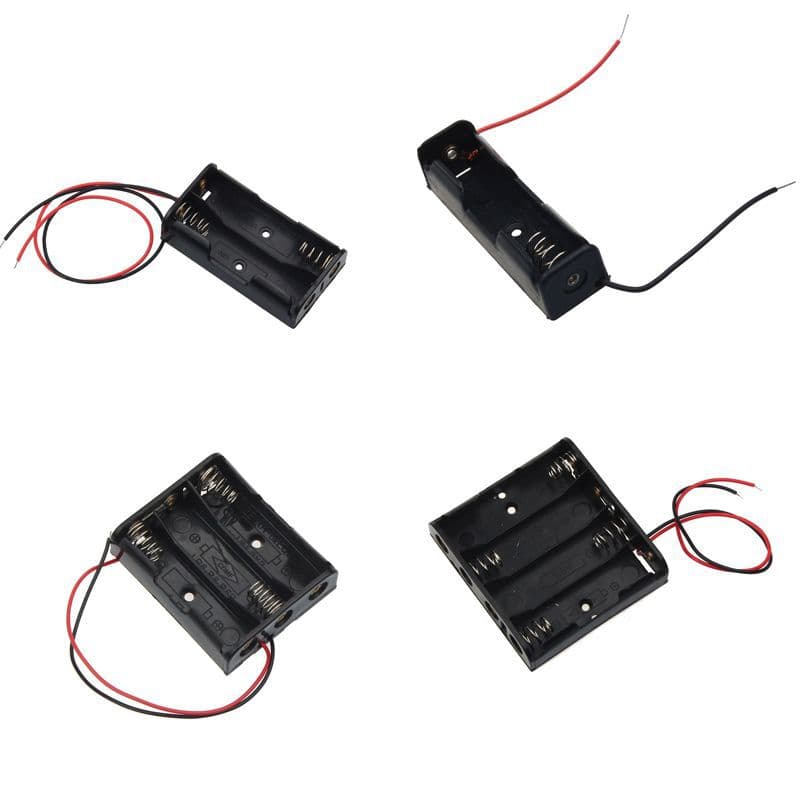 18650 battery box (1, 2, 3, or 4 batteries), charging base with thick wire (series connection)