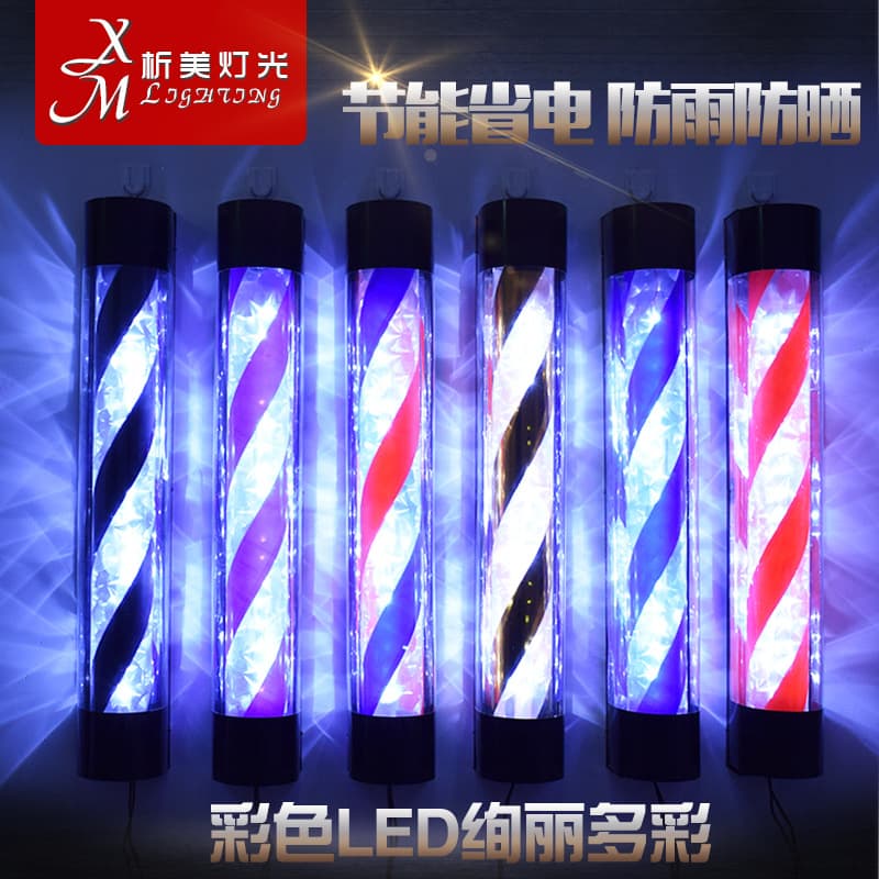 Wall-Mounted Hairdressing LED Flashing Spinning Light for Barber Shop Advertising Sign Box Professional Export