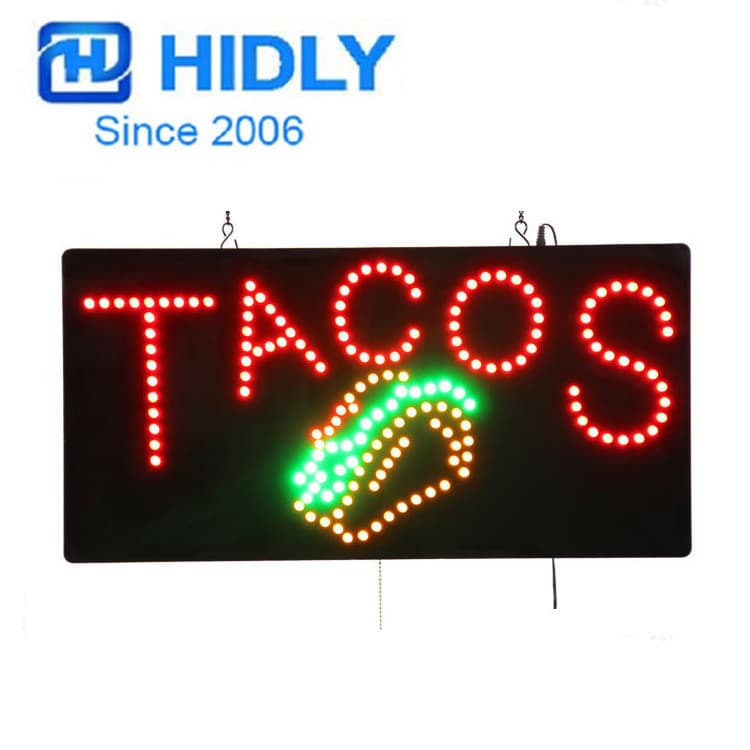 LED sign light box wholesale TACOS SIGN cross-border export storefront window illuminated sign