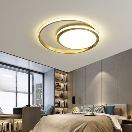 Round LED Ceiling Light for Bedroom, Modern Minimalist Study Room Light, Creative Personalized Main Room Dining Room Lamp