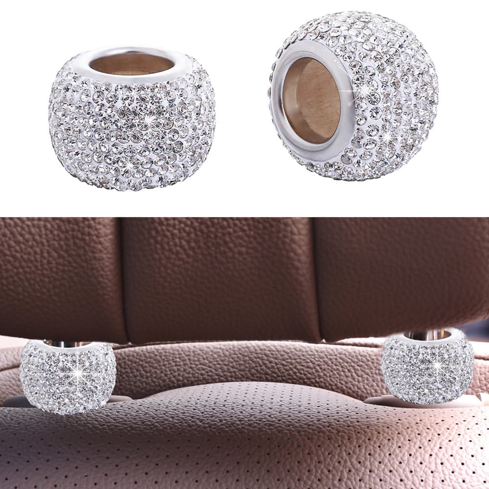 Diamond-encrusted car headrest decorative ring Universal car seat decoration supplies Full-diamond car seat decorative ring