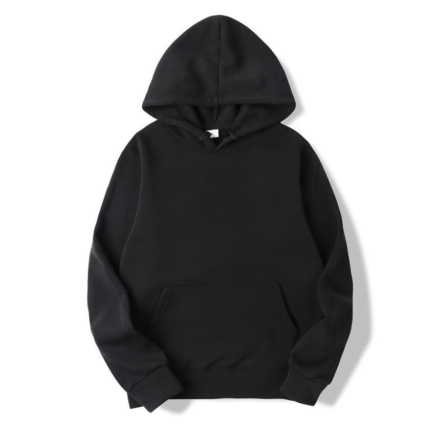Men's autumn and winter large size pullover long-sleeved hoodie fashion casual sports solid color men's casual jacket sweatshirt