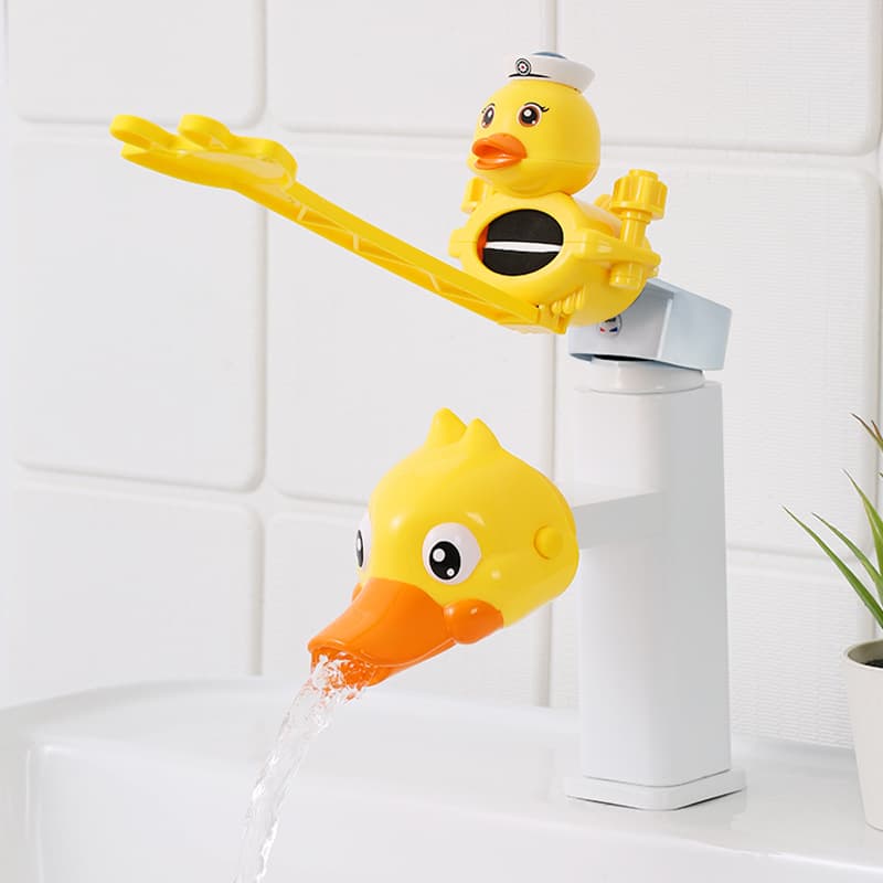 Children's Faucet Extender, Cute Cartoon Lengthened Water Guide Universal Anti-splash Device for Babies
