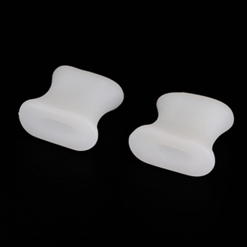 White Elastic Toe Protectors for Men and Women with Bunion and Five-Toe Silicone Correctors and Separators