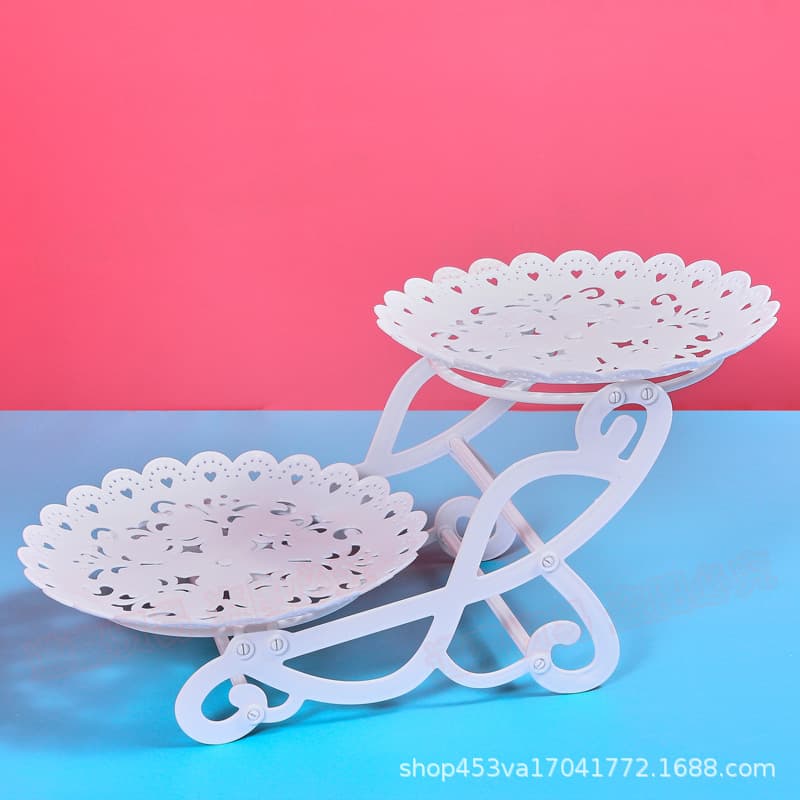 Factory Direct European Dessert Table Display Stand Cake Display Stand Pastry Afternoon Tea Plate Creative Fruit Tray