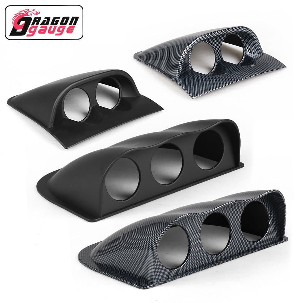 2-inch 52mm car modification accessories bracket black carbon fiber gauge case gauge cover universal gauge holder