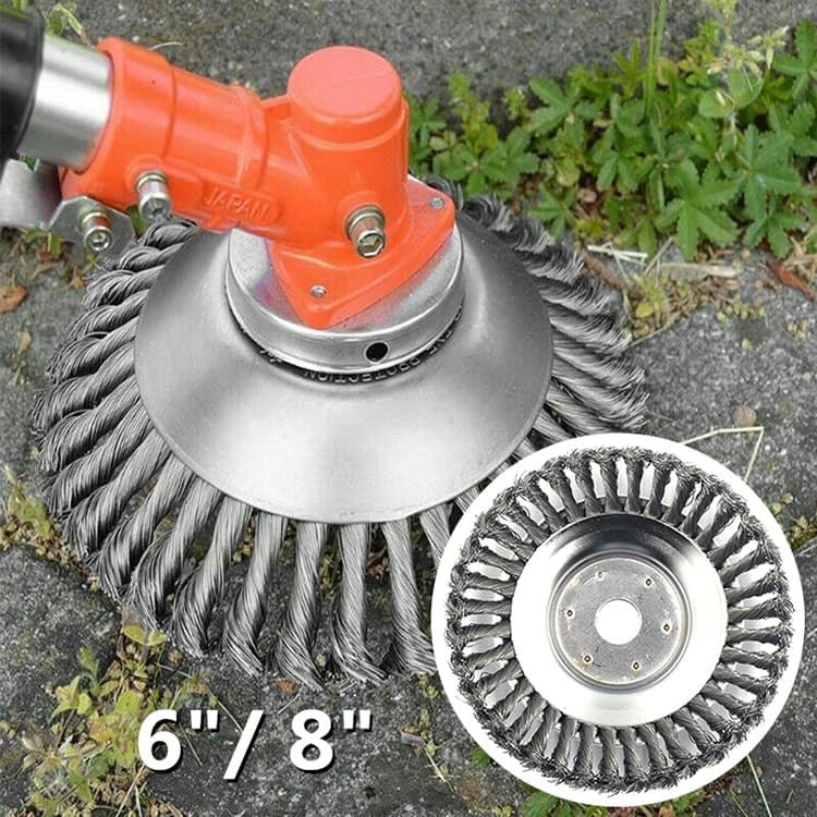 Garden Tools Lawn Mower Head, Steel Wire Lawn Mower Head, Lawn Mower Twisted Wire Lawn Mower Wheel, Weeder