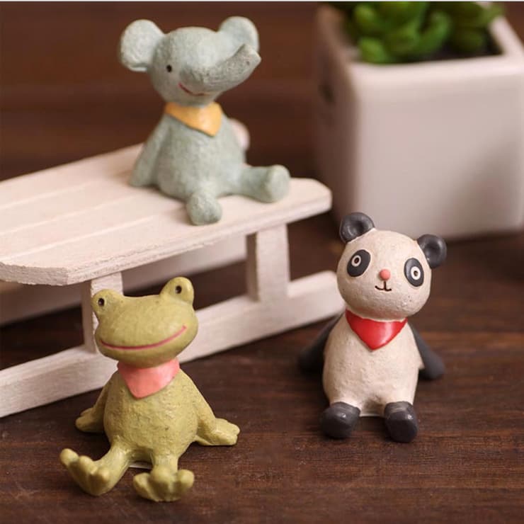 zakka Grocery New Style Starry Sky Frog Resin Ornaments Fleshy Flower Pot Decorations