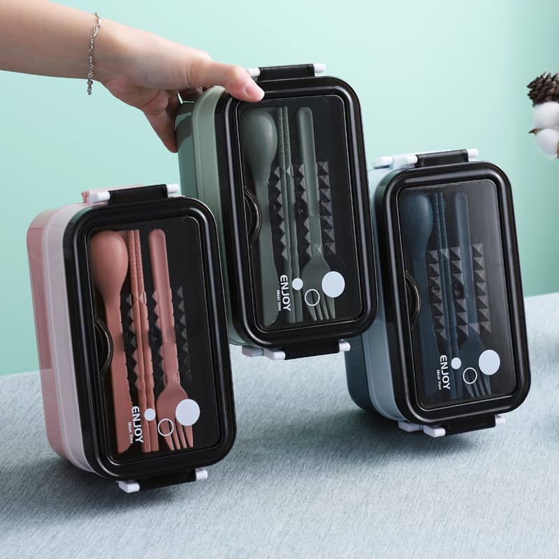 Large Capacity Double Layer Stainless Steel 304 Insulated Lunch Box with Utensils Portable Bento Box for Children And Students
