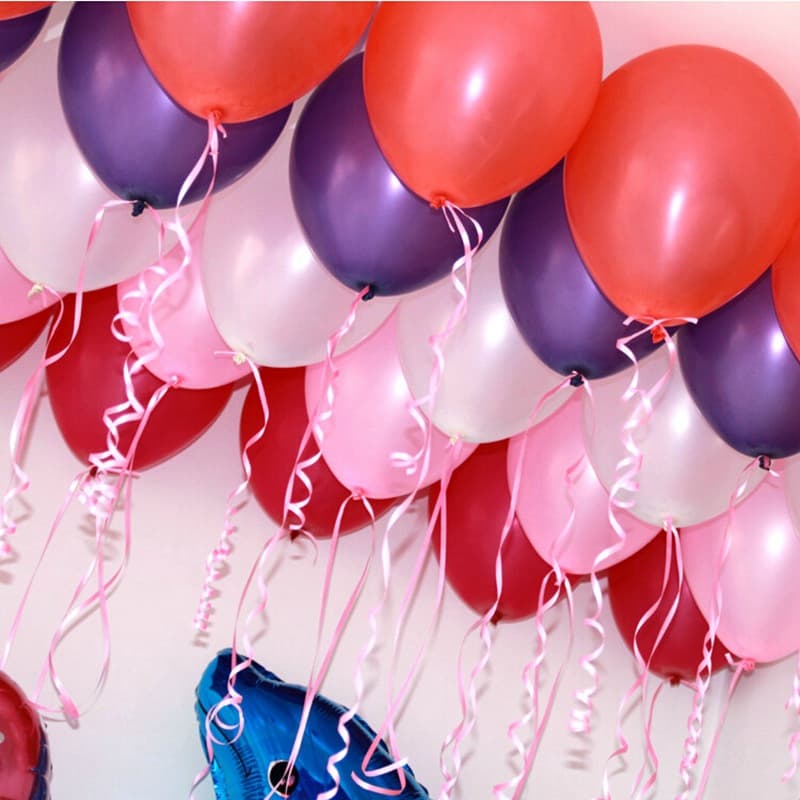 Wedding Decoration Balloons Bulk Birthday Party Balloons 10 Inch 6 1.2g Pearlized Latex Balloons