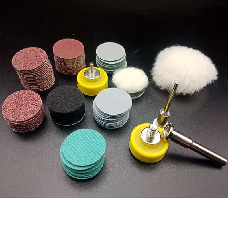Jade 1 inch 25MM flocked sandpaper sheet set disc hoist grinder polishing sheet suction cup self-adhesive disc electric grinder