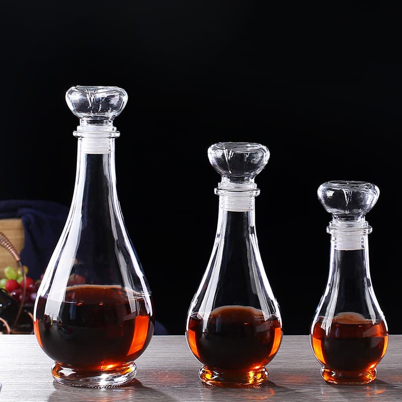 Glass wine storage container, thickened lead-free liquor bottle, empty wine bottle, sealed red wine bottle, decorative white wine bottle