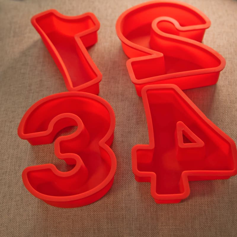 7-inch 10-inch Silicone Number Cake Mold Set, High-Temperature Arabic Numeral Birthday Cake Mold, Cookie Mold
