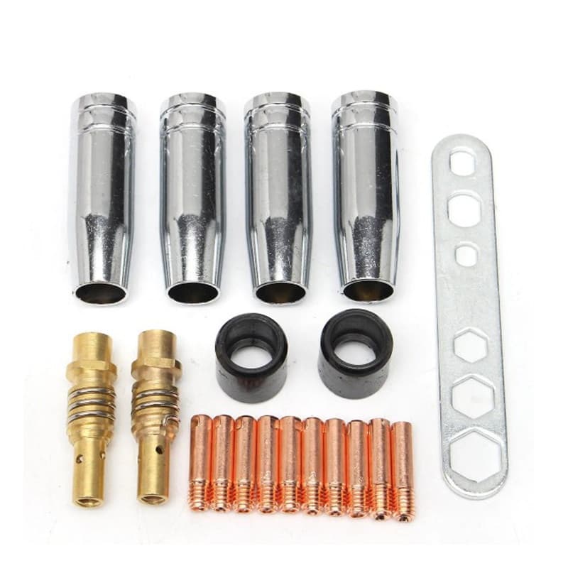 19-Piece Welding Torch MB15AK150 MIG Accessories Kit Insulation Sleeve Spare Kit Guard Nozzle Head Spring Tool