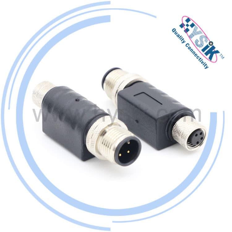 M12 to M8 Aviation Plug 3-Core 4-Core Male to Female Industrial Equipment Waterproof Connector