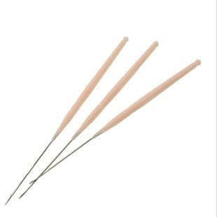 Cross-Border New Tongue Crochet Hook, Plastic Beige Handle, Hair Extension Crochet Hook, Dreadlock Ponytail Hand Knitting Hook