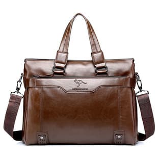 Genuine Men's Handbag, Men's Horizontal Large Capacity Business Briefcase, Popular Model, Factory Wholesale Drop Shipping
