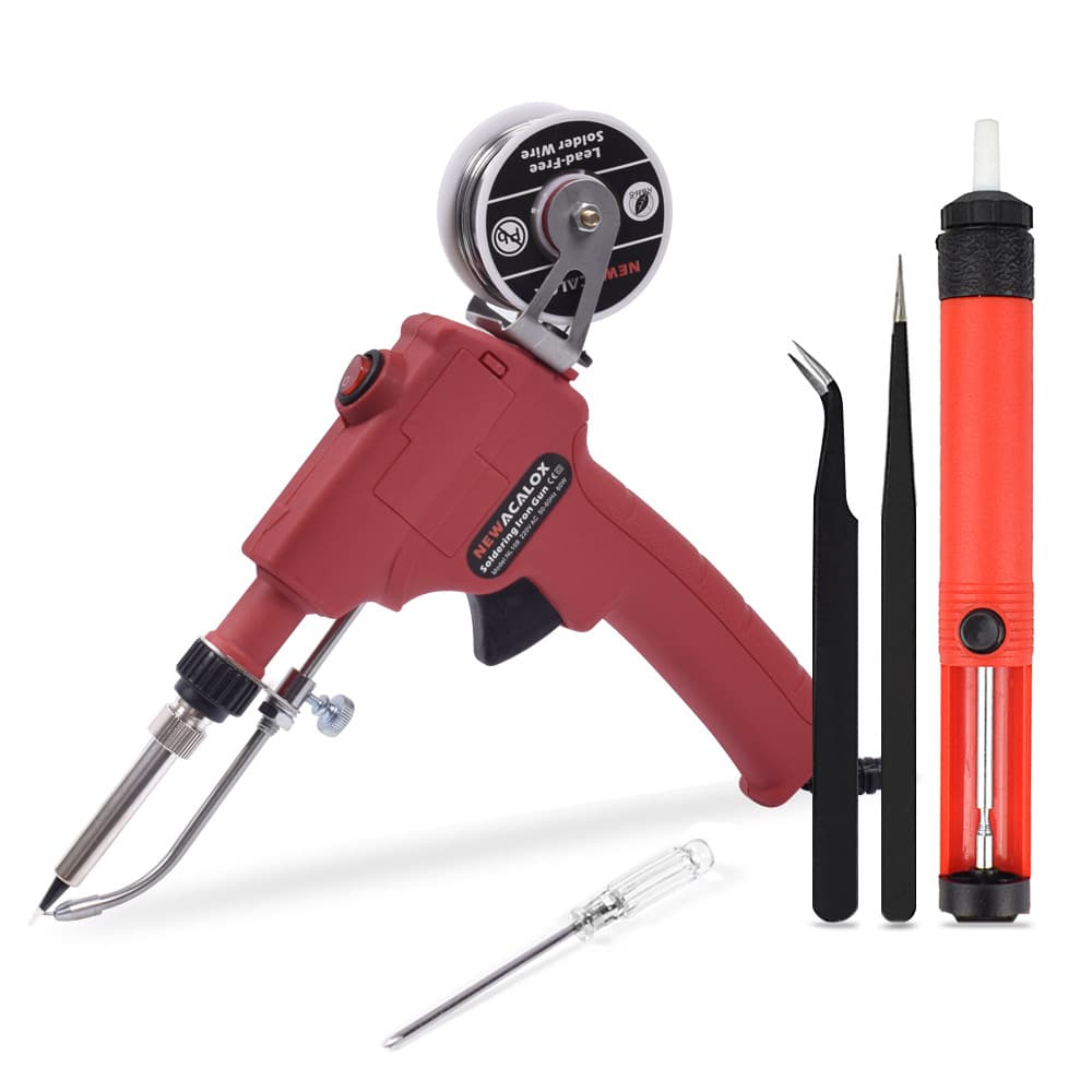 Automatic soldering gun and soldering iron set, 60W internal heating element, 220V/110V, export model.