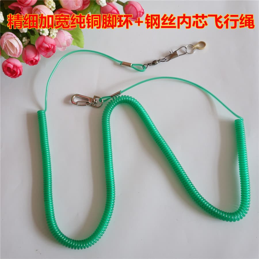 Parrot Flight Leash Steel Core Copper Leg Ring Bird Outdoor Elastic Rope / Leash / Parrot Flight Training Rope