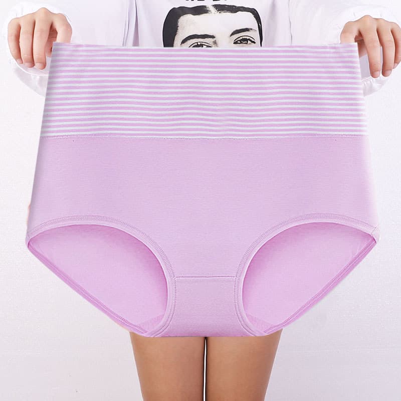 Factory Direct High Waist Cotton Plus Size Women's Underwear Postpartum Full Cotton Triangle Panties for Women Export
