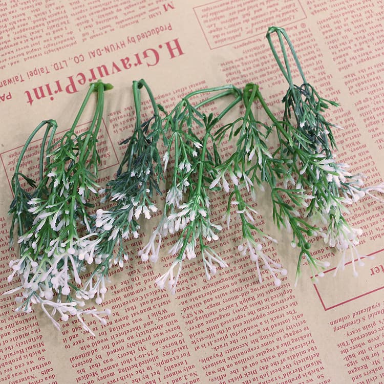 Artificial Baby's Breath Three-Branch Simulation Accessories Home Decoration Wedding Decor Flower Material Photography Prop Fake Flowers
