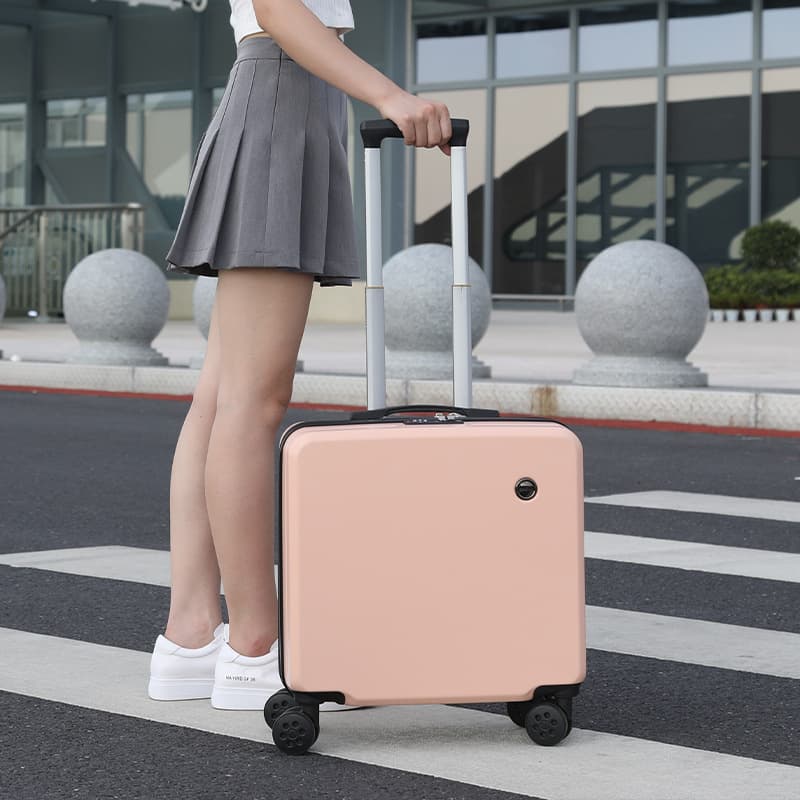 Candy Color 18-Inch Suitcase Custom Luggage Pattern LOGO Small Children's Suitcase ABS+PC Carry-On Factory Supply