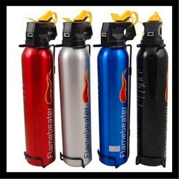 Flame car fire extinguisher car fire extinguisher mini dry powder fire extinguisher for car 500G with iron bracket for car