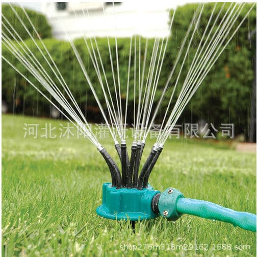 360-Degree Garden Automatic Multi-Head Sprinkler, Watering Nozzle Gardening Tool Irrigation Spray Adjustable Angle