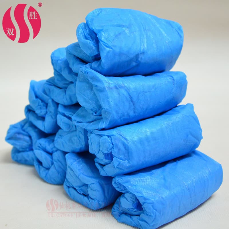 Factory Direct Shuang Sheng Brand Disposable CPE Anti-Slip Plastic Shoe Covers