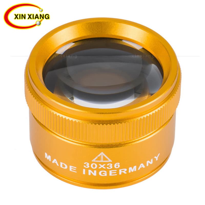 30x K9 Optical Glass Jewelry Antique Diamond Appraisal Full Metal High-Definition Luxe Gold Magnifier 30x36