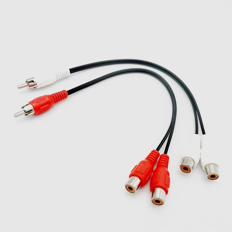 0.25M RCA Male to Dual RCA Female Audio Adapter Cable