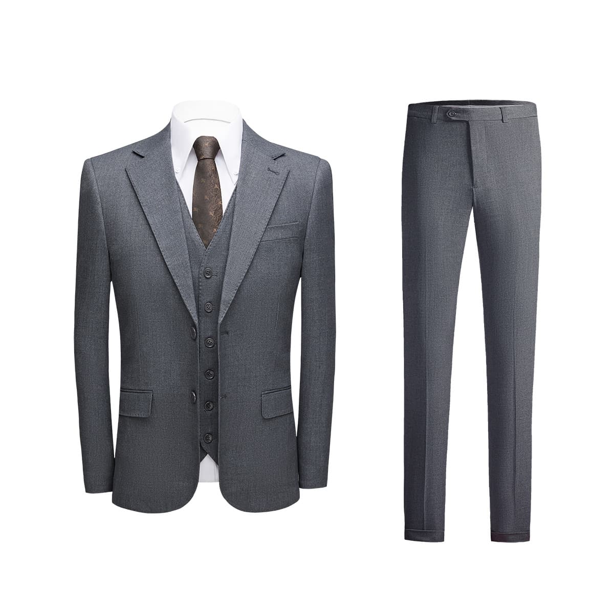 New Suit Set Men Korean Slim Fit Groom Best Man Suit Solid Color Business Men's Suit Three-Piece Suits