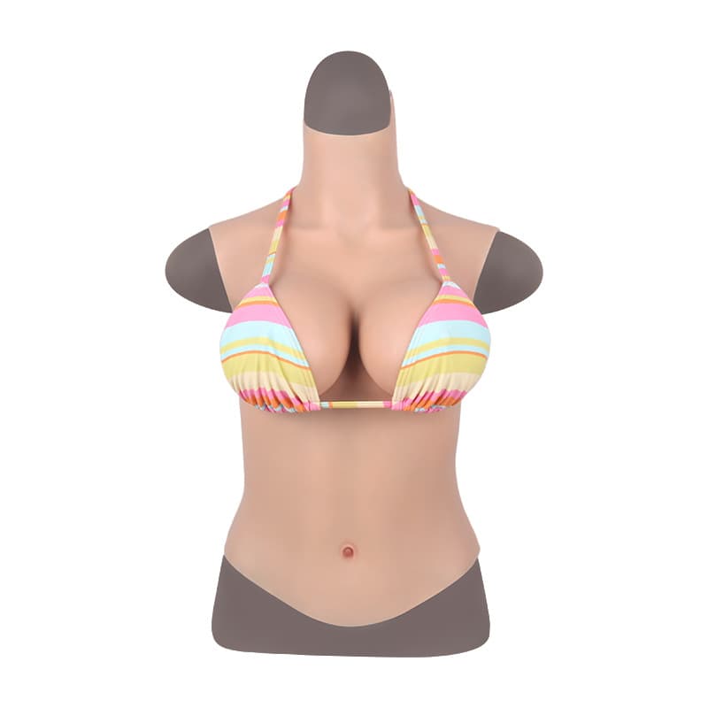 Hange Fourth Generation Half-Body Breast Form Crossdressing Silicone Fake Breast Male Use Live Streaming Long Style Fake Boobs