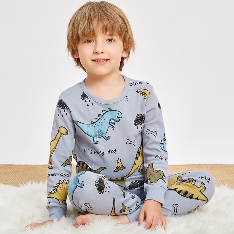 Kids Thermal Underwear Set Cotton Boys Girls Long Johns Warm Base Layer Pure Cotton Baby Pajamas Cotton Undershirt