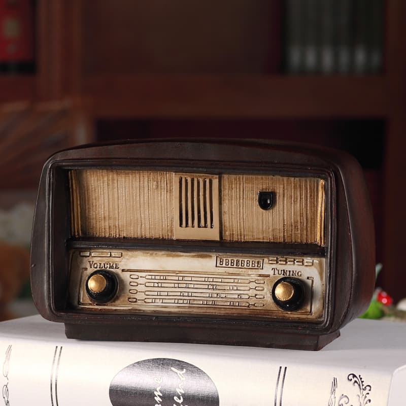 Radio European-style Nostalgic Old-fashioned Radio Resin Ornaments Creative Gift Retro Old-fashioned Craft Ornaments
