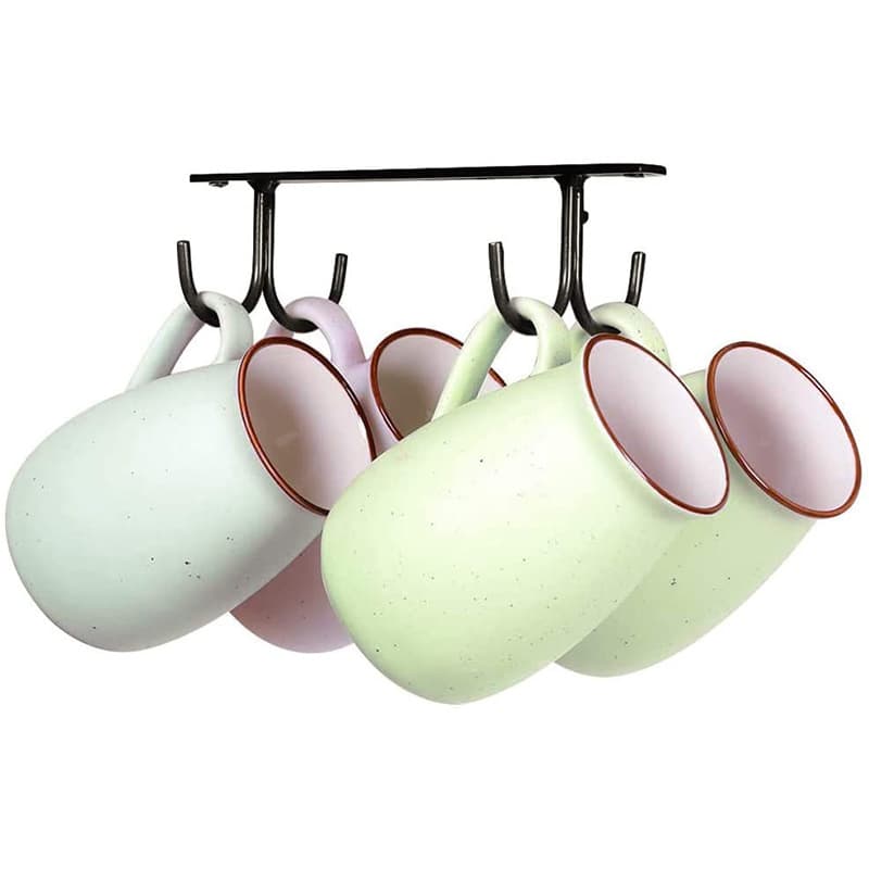 Nordic simple ear wine cup holder household kitchen cabinet mug holder upside down hanging iron coffee cup holder wine cabinet