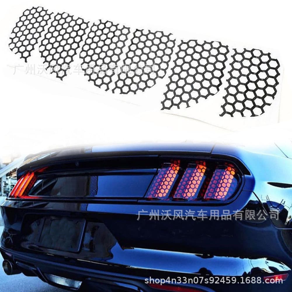Rear Taillight Decal for 2015-2017 Ford Mustang Honeycomb Style Car Rear Taillight Decorative Sticker D281
