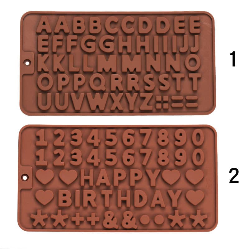Alphanumeric Resin Mold DIY Dried Flower Phone Case Decorative Number Letter Cake Chocolate Mold