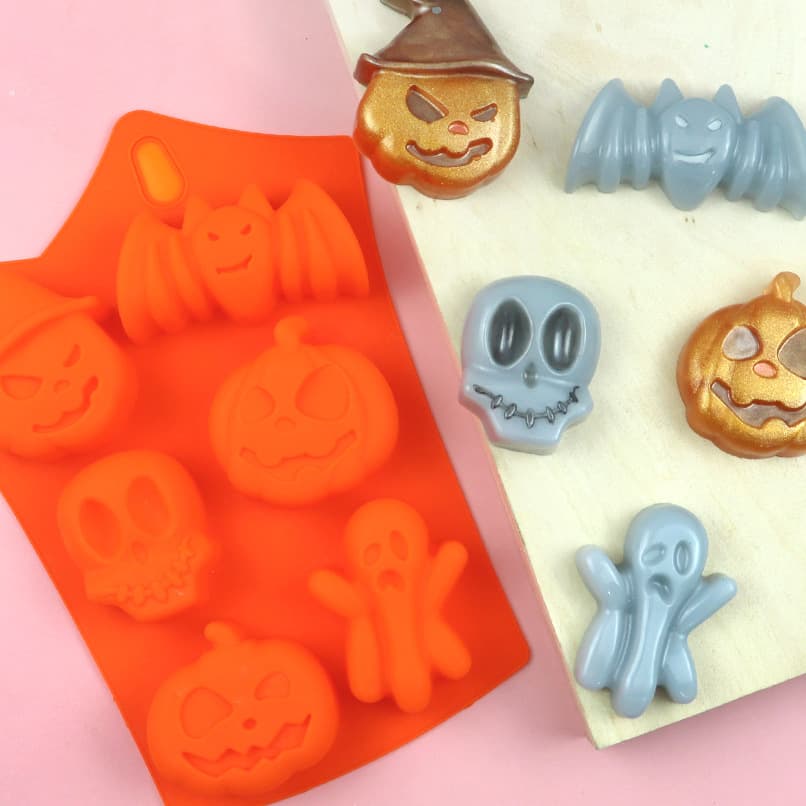 Taste Spot Wholesale 6-Piece Halloween Bat Ghost Cartoon Silicone Cake Mold DIY Handmade Soap Mold