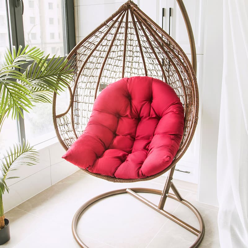 Factory Cross-border Hanging Basket Cushion with Integrated Backrest, Rattan Swing Chair Cushion, Vacuum Compressed Sofa Cushion, Cradle Chair Cushion Seat Pad