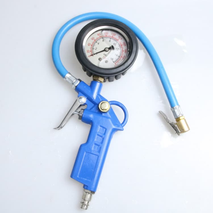 Factory Wholesale Tire Pressure Pointer Type Pressure Gauge American Style Tire Pressure Gun Copper Clamp Pressure Gauge Inflation Gun Tire Pressure Gauge