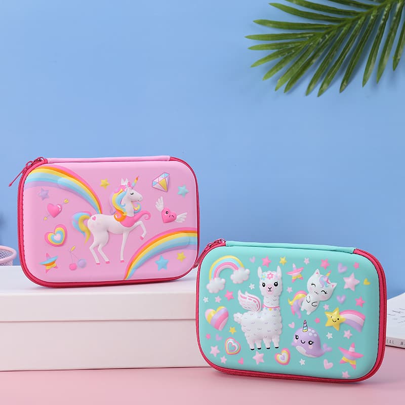 Smiggle same style in stock cartoon EVA pencil case TikTok student stationery box 3D three-dimensional children Pencil Case
