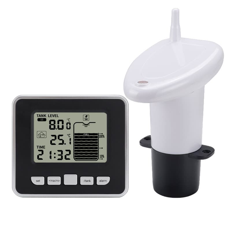 Cross-border Export Ultrasonic Liquid Level Meter Multifunctional Household Water Tank Level Gauge with High/Low Water Level Alarm Function