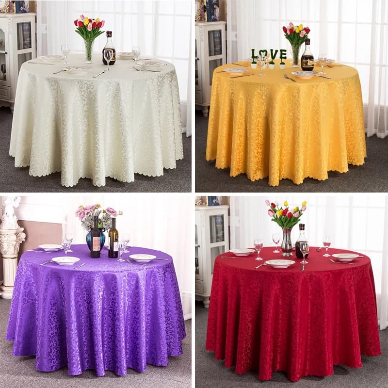 Wear-Resistant, Stain-Resistant, Anti-Slip Hotel Round Tablecloth, Dining Table Restaurant Coffee Table Cover, Premium Feel Wholesale