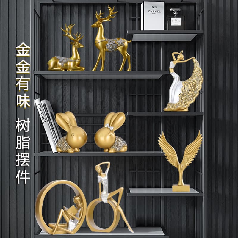 Modern Home Decor Ornaments Living Room Wine Cabinet Study Decoration European Creative Office Decoration Crafts