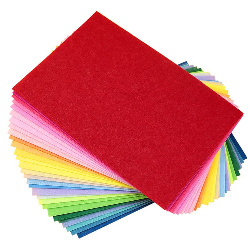 Thickened Non-Woven Fabric Material Pack, Felt Non-Woven Fabric Handmade Materials, White Black Skin Color Fabric