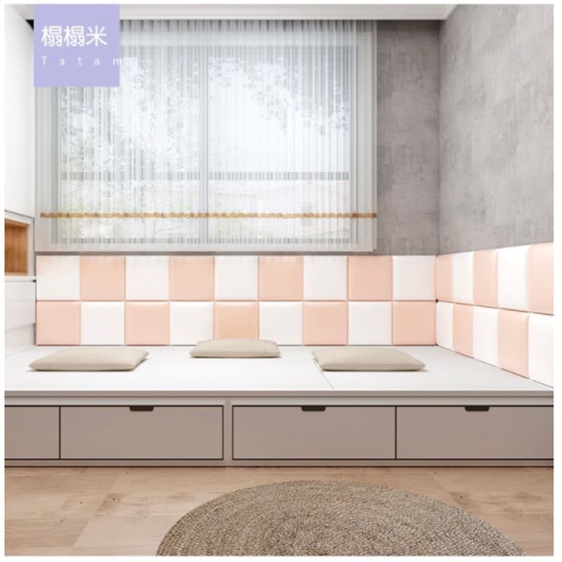 Room Bedroom Bed Head Feature Wall Kindergarten Early Education Center Impact-resistant Soft Wall Sticker 3D Soft Padding