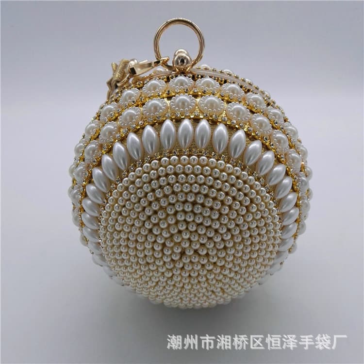 Factory direct selling pearl clutch, fashionable evening bag, wedding cosmetic bag, evening bag, coin purse, one piece drop shipping