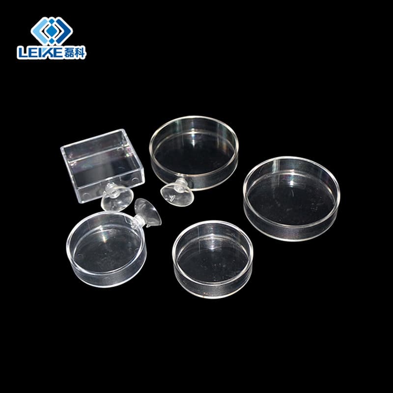 Feeding Dish Aquarium Fish Feeding Dish Transparent Glass Feeder Feeding Dish Round Fish Food Feeding Dish