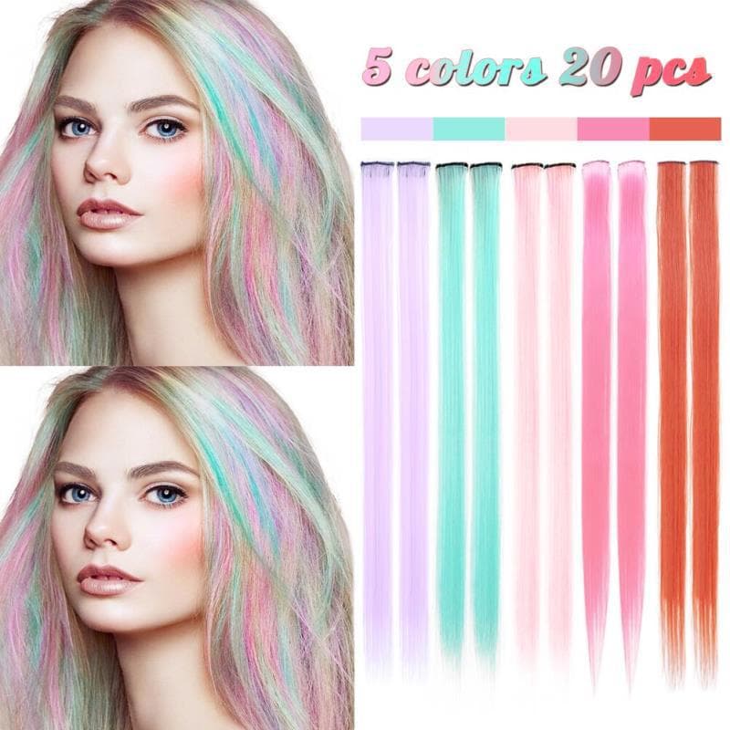 Colorful Hair Clip Extension Single Clip Invisible Hair Piece 32 Colors Available Wholesale